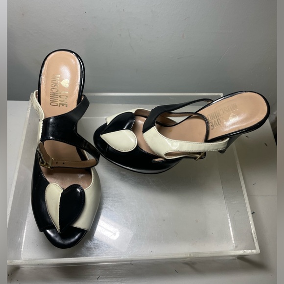Love Moschino / shoes / Love moschino peep toe heart sz 36 - Picture 10 of 16